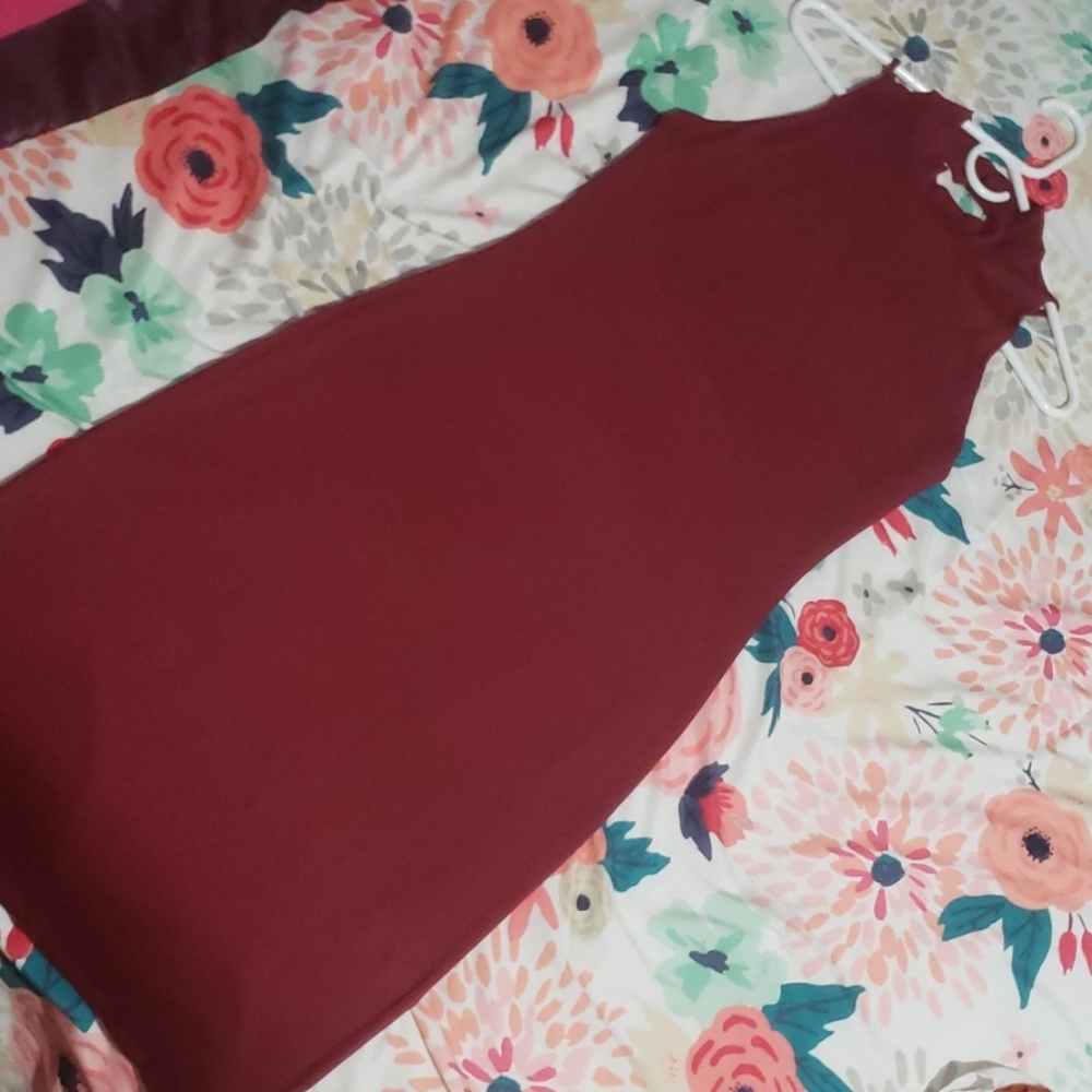 Burgundy dress